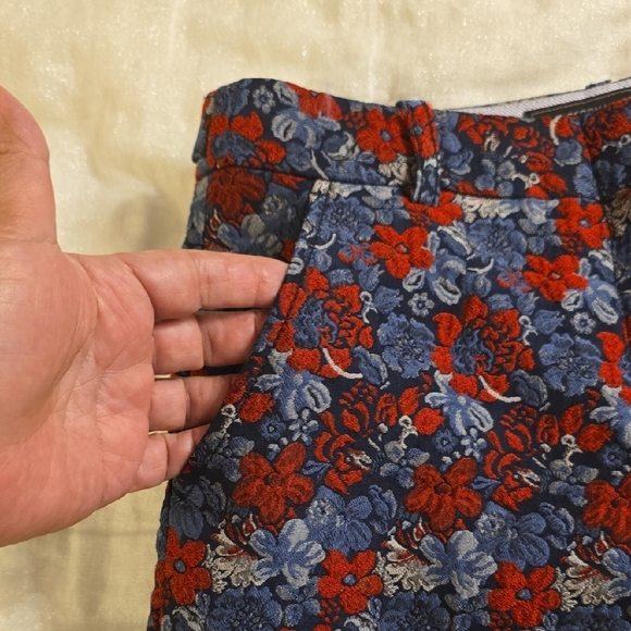 BCBGMaxAzria Women's Floral Ankle Pants - Red and Blue - Picture 11 of 16